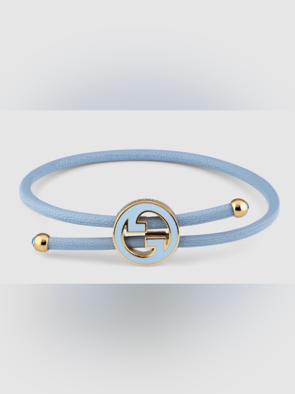 Bracelet with enamel Round Interlocking G